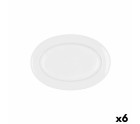 Plat à Gratin Bidasoa Glacial Céramique Blanc (26 x 18 cm) (Pak 6x)