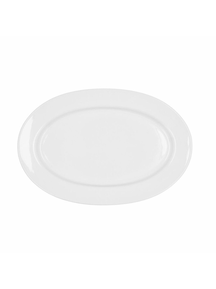 Plat à Gratin Bidasoa Glacial Céramique Blanc (32 x 22 cm) (Pack 3x)