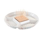 Plateau apéritif DKD Home Decor 23,5 x 23,5 x 3 cm Multicouleur Grès