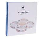 Snack tray DKD Home Decor Multicolour 22 x 22 x 3 cm Stoneware