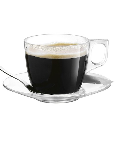 Plate set Arcoroc Aroma Glass 14 cm Coffee 6 Pieces