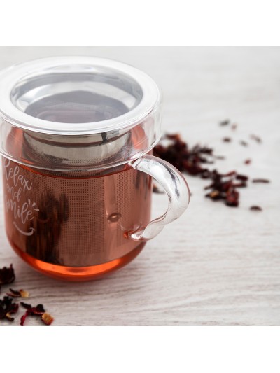 Piece Coffee Cup Set Quid Serenia Transparent Glass Stainless steel 350 ml 3 Pieces