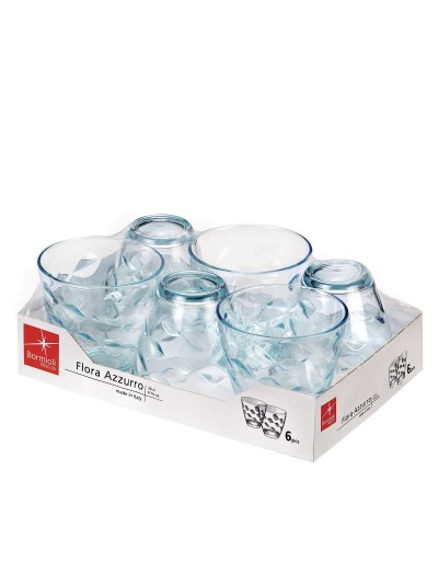 Set of glasses Bormioli Rocco Flora Blue Glass 260 ml