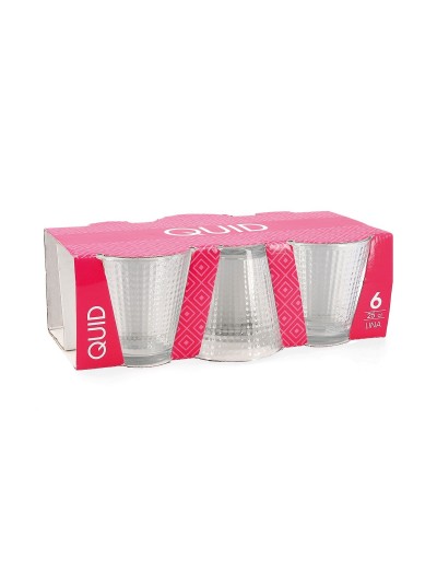 Set de Vasos Quid Lina Transparente Vidrio 250 ml 6 Piezas