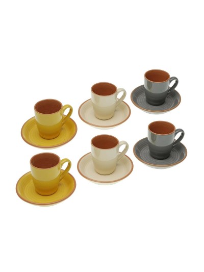 Juego de Tazas de Café Versa Corin Cerámica (6 Piezas)