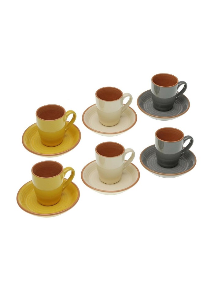 Juego de Tazas de Café Versa Corin Cerámica (6 Piezas)