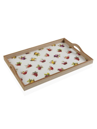 Bandeja de Aperitivos Versa Strawberry Madera MDF (30 x 5 x 45 cm)