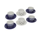 Set of Mugs with Saucers Versa Regina Ceramic 8,6 x 6,4 x 9,2 cm