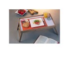 Folding Tray for Bed Wood White (50 x 30 x 22 cm)