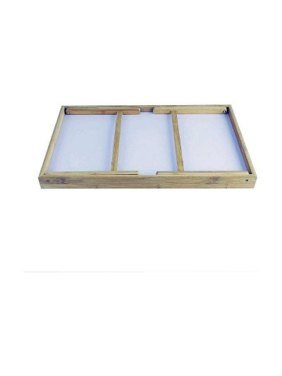 Folding Tray for Bed Wood White (50 x 30 x 22 cm)