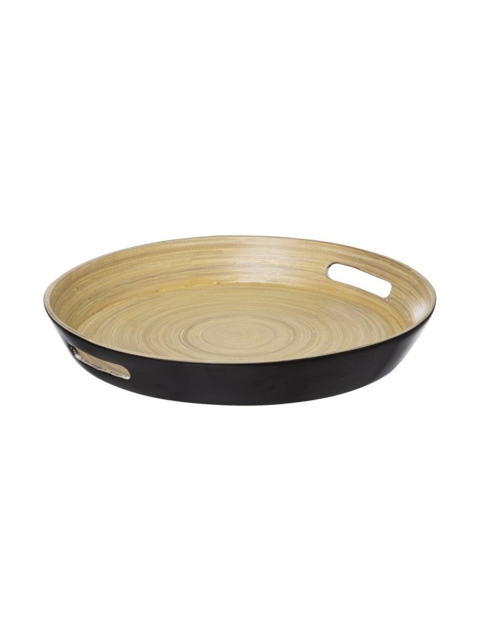 Tray 5five Simply Smart Noir Kitchen Natural Bamboo Ø 42 cm