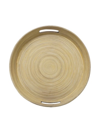 Bandeja 5five Simply Smart Noir Kitchen Natural Bambú Ø 42 cm