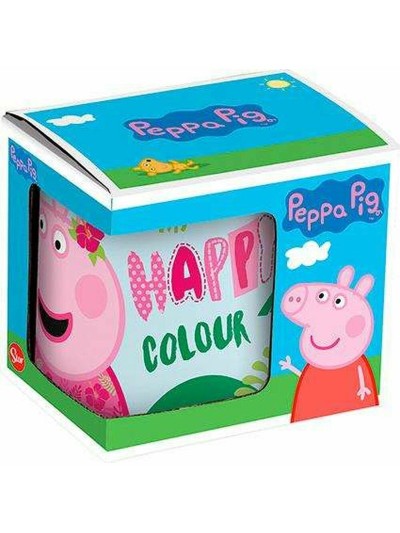 Mug Peppa Pig Having fun Ceramic Light Pink (350 ml)
