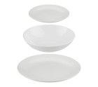 Assiettes Secret de Gourmet Blanc Céramique 18 Pièces