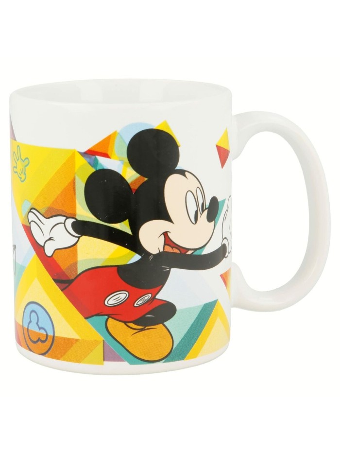 Mug Mickey Mouse Happy smiles Blue Red Ceramic 350 ml
