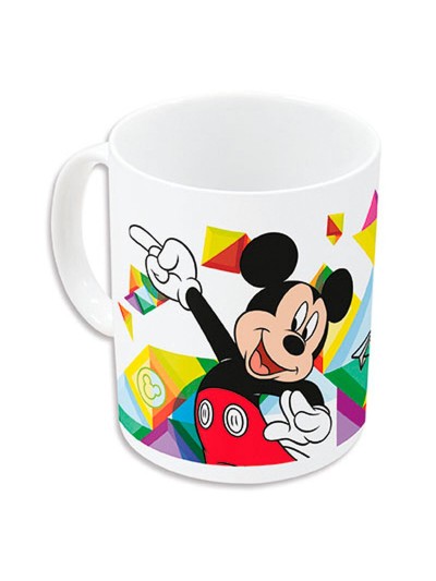 Taza Mug Mickey Mouse Happy smiles Azul Rojo Cerámica 350 ml
