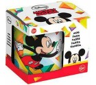 Taza Mug Mickey Mouse Happy smiles Azul Rojo Cerámica 350 ml