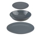 Tableware Secret de Gourmet Grey Ceramic 18 Pieces