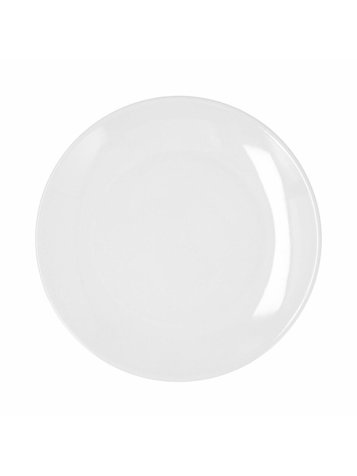 Flat plate Bidasoa Glacial Coupe Ceramic White (27 cm) (Pack 4x)