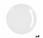 Flat plate Bidasoa Glacial Coupe Ceramic White (27 cm) (Pack 4x)