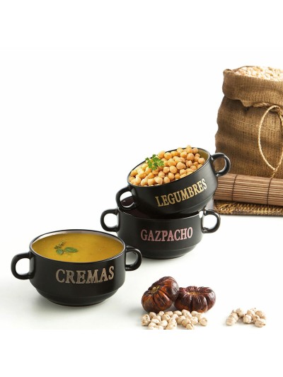 Bowl Quid Rustik Ceramic 16 x 12 x 7 cm (6 Units) (Pack 6x)