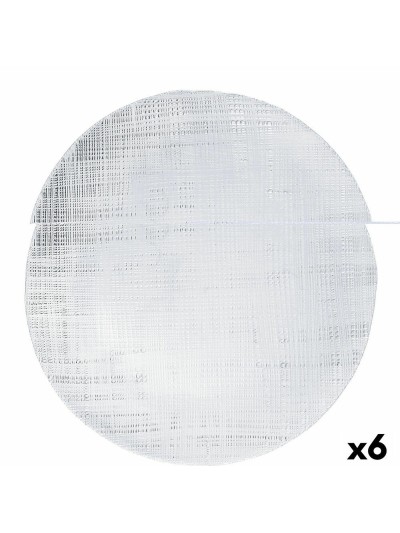 Underplate Bidasoa Ikonic Transparent Glass Ø 28 cm (6 Units) (Pack 6x)
