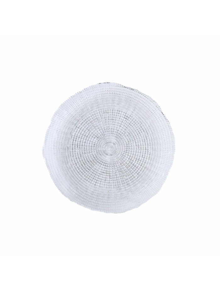 Flat plate Quid Boreal Transparent Glass (Ø 21 cm) (Pack 6x)