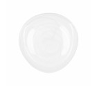 Flat plate Quid Boreal White Glass Ø 30 cm (6 Units) (Pack 6x)