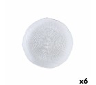 Flat plate Quid Boreal Transparent Glass (Ø 21 cm) (Pack 6x)