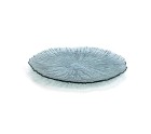 Plato Llano Quid Mar de Viento Turquesa Vidrio (Ø 32 cm) (Pack 6x)