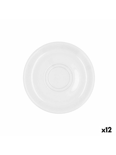 Plato Llano Bidasoa Glacial Café 100-180 ml Blanco Cerámica (12 Unidades) (Pack 12x)