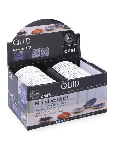 Plato de Postre Quid Chef Cerámica Multicolor (9 cm) (Pack 32x)