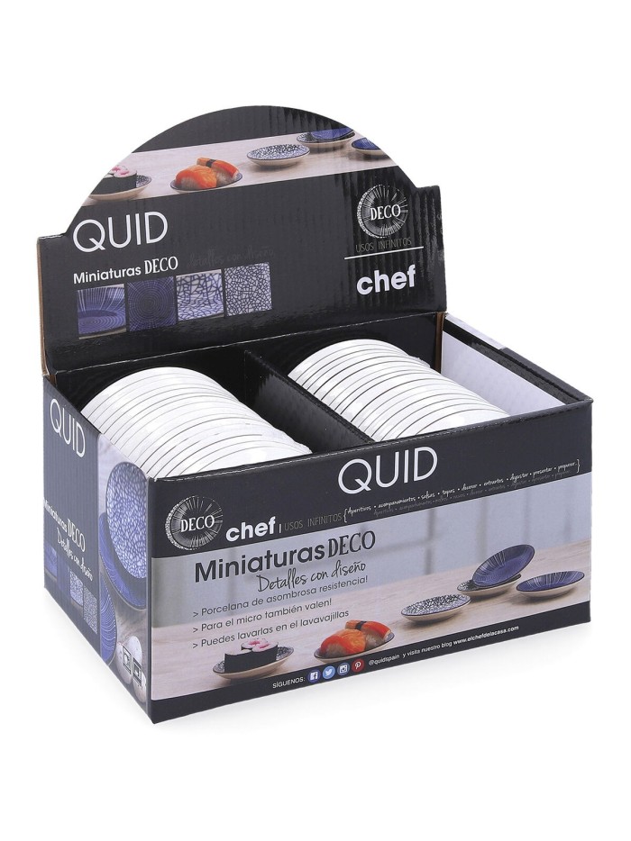Plato de Postre Quid Chef Cerámica Multicolor (9 cm) (Pack 32x)