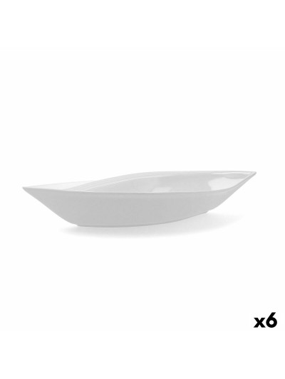 Plat à Gratin Quid Gastro Céramique Blanc (31 x 14,5 x 5,5 cm) (Pack 6x)