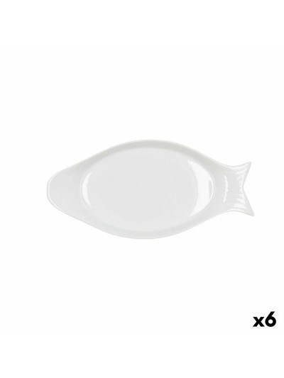 Fuente de Cocina Quid Gastro Cerámica Blanco (32.5 x 15,5 x 2,5 cm) (Pack 6x)