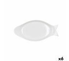Fuente de Cocina Quid Gastro Cerámica Blanco (32.5 x 15,5 x 2,5 cm) (Pack 6x)