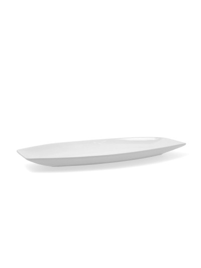 Fuente de Cocina Quid Gastro Cerámica Blanco (40 x 17,5 x 3,5 cm) (Pack 4x)
