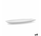 Plat à Gratin Quid Gastro Céramique Blanc (40 x 17,5 x 3,5 cm) (Pack 4x)