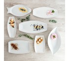 Serving Platter Quid Gastro Ceramic White (40 x 17,5 x 3,5 cm) (Pack 4x)