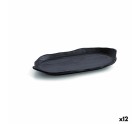 Plateau apéritif Quid A'bordo Noir Plastique Ø 29 cm (12 Unités) (Pack 12x)