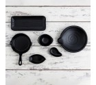 Bandeja de Aperitivos Quid A'bordo Negro Plástico Ø 29 cm (12 Unidades) (Pack 12x)