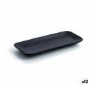 Bandeja de Aperitivos Quid A'bordo Negro Plástico Ø 28 cm (12 Unidades) (Pack 12x)