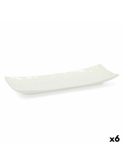 Bandeja de Aperitivos Quid Select Blanco Cerámica 20,5 x 7,5 cm (6 Unidades) (Pack 6x)