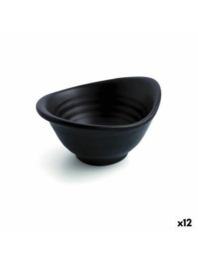 Plateau apéritif Quid A'bordo Noir Plastique (12 Unités) (Pack 12x)
