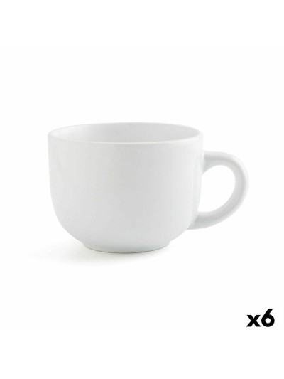 Taza Quid Snow Blanco Cerámica 400 ml (6 Unidades) (Pack 6x)
