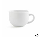 Cup Quid Snow White Ceramic 400 ml (6 Units) (Pack 6x)