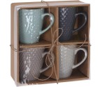 Tasse Excellent Houseware Grès 300 ml Géométrique 4 Pièces