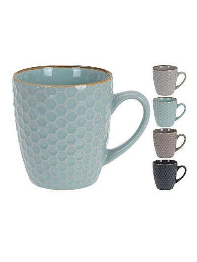 Cup Excellent Houseware Stoneware 300 ml Geometric 4 Pieces