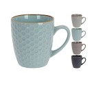 Cup Excellent Houseware Stoneware 300 ml Geometric 4 Pieces