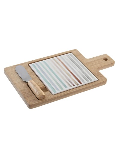 Snack tray DKD Home Decor 21,5 x 11,8 x 1,5 cm Stoneware